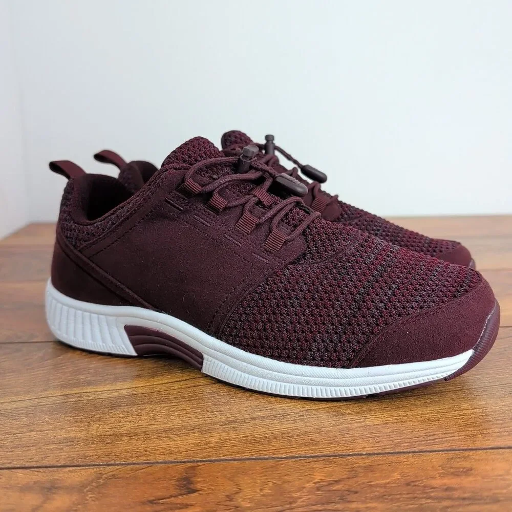 Orthofeet Sneaker Shoes Women's Size 9 2E X-Wide US Red Mesh Casual Comfort Walk